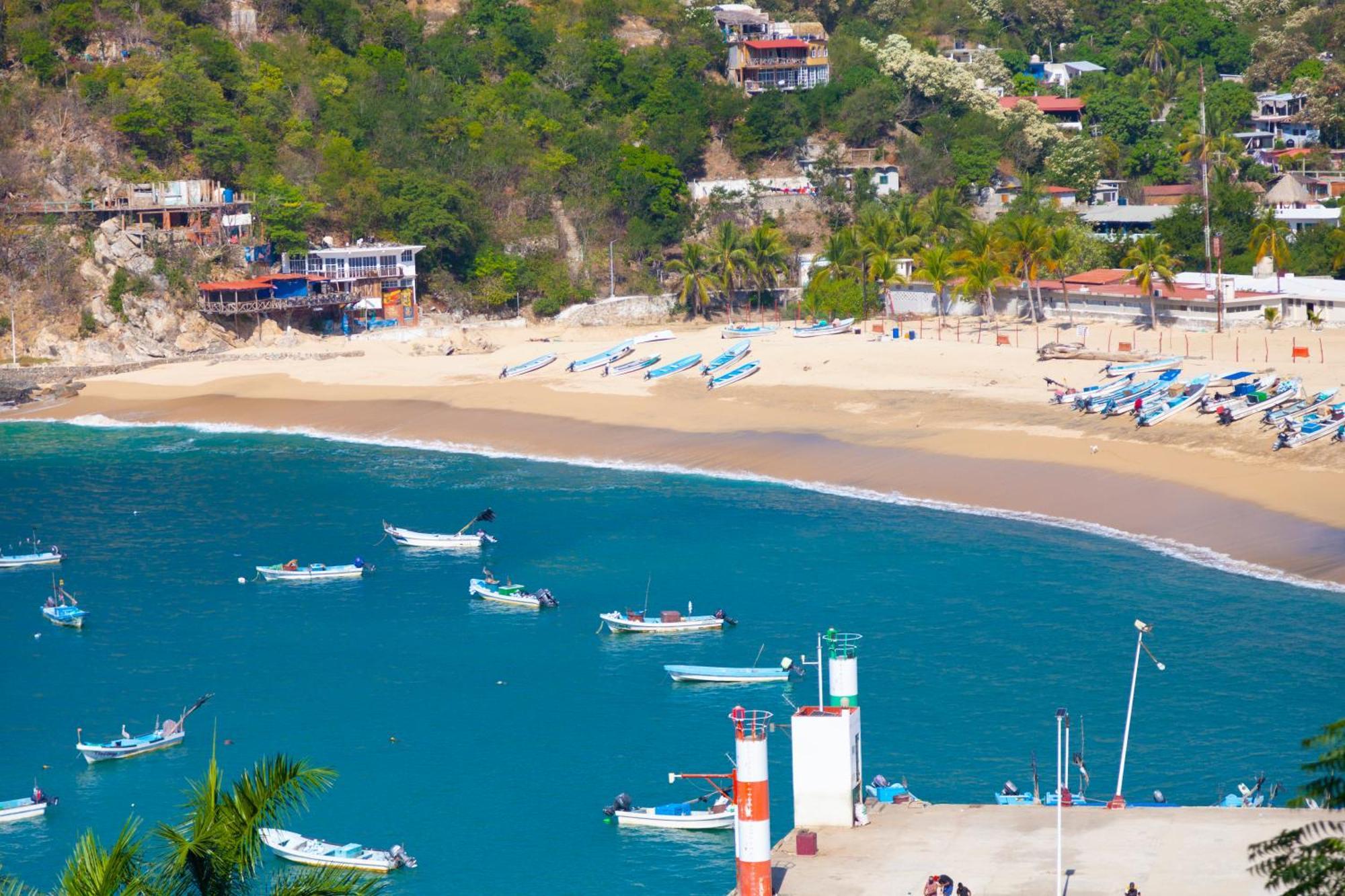 Puerto Ángel Hotel Casa Rush المظهر الخارجي الصورة